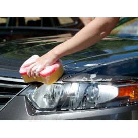 Губка д/мытья авто, поролоновая, 2-хслойн, PATERRA, 18*12*6см(409-041)